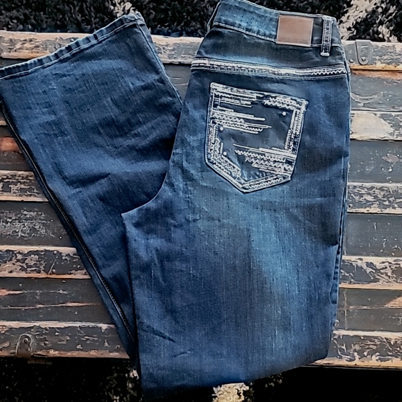 Maurices Denim - MAURICES 16 reg flare with sequin embellishments